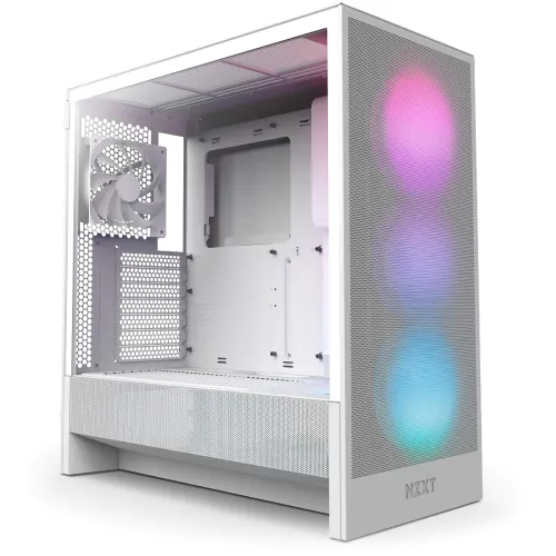 Image of NZXT H5 Flow RGB 2024 - Compact ATX Mid-Tower PC Gaming Case - High Airflow - F360 RGB Core (CV) Included - 360mm Front 