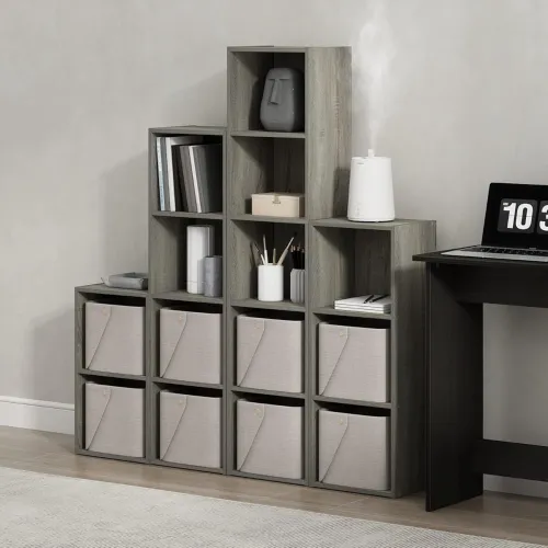 Image of Oakcraft Engineered Wood Multipurpose Single Cube Storage Organizer