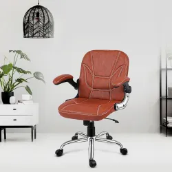 Oakcraft Majesty Medium Back Leatherette Ergonomic Office Chair