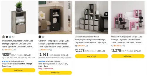 Image of Oakcraft Storage Organizer Upto 96% Discount