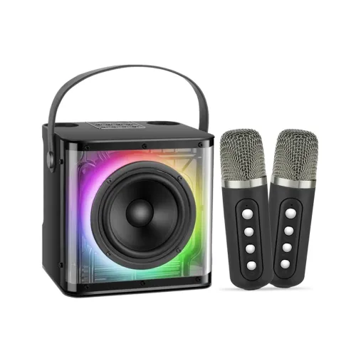 Image of Obage Rockstar-1 25W Portable Bluetooth Speaker with Karaoke, 2 Wireless MIC, AUX,USB,MMC