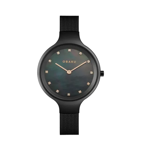 Image of Obaku Women's Analog Watch – Black Dial (V173LXBBMB)