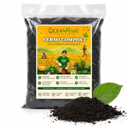 OCEAN MART Organic Vermicompost for Plants 5 Kg | Pure Earthworm Compost Manure Rich in Micronutrients | Natural Plant Food for Indoor, Outdoor Flowering & Home Garden | Sterilized and Odour...