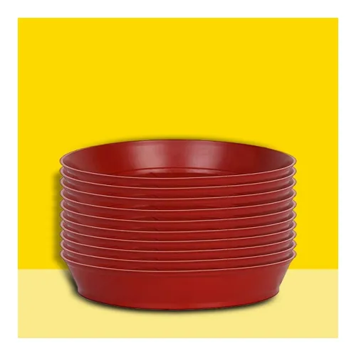 Image of Ocean Mart Plant Tray Set 10 Pcs Red 6x8 Inch