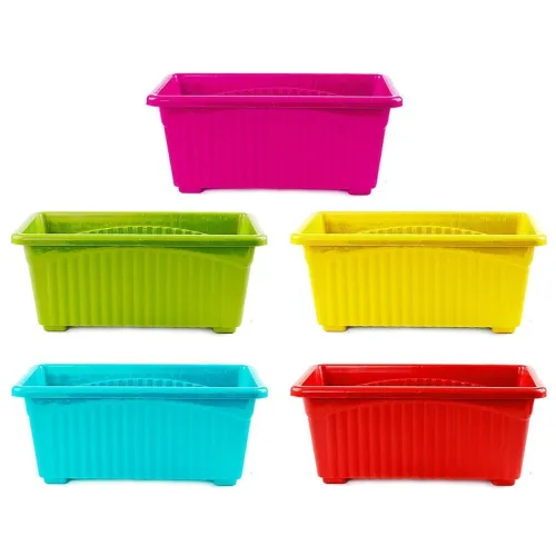 Image of Ocean Mart Rectangular Window Plant Pots (Set of 5)