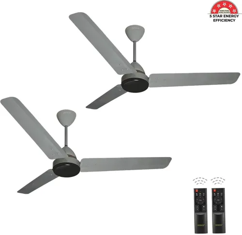 Image of Oceco Euro Grey BLDC Ceiling Fan Combo (1200mm, Pack of 2)