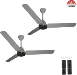 Oceco Euro Grey BLDC Ceiling Fan Combo (1200mm, Pack of 2)