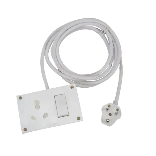 Image of Ocko Heavy Duty Extension Board with 1.5mm, 5m Long Wire 1 (16A) Socket & 1 (16A) Switch Combined for Microwave, Inducti