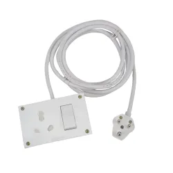 Ocko Heavy Duty Extension Board with 1.5mm, 5m Long Wire 1 (16A) Socket & 1 (16A) Switch Combined for Microwave, Inducti