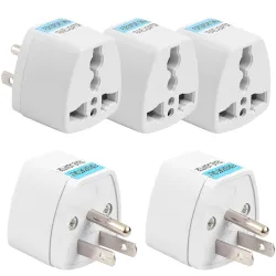 Ocko Universal Type B Adapter Plug (Pack of 5, White)
