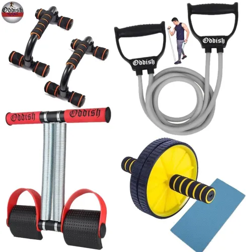 Image of Oddish Ab Exerciser Kit (Tummy Trimmer, Pushup Bar, Toning Tube) 