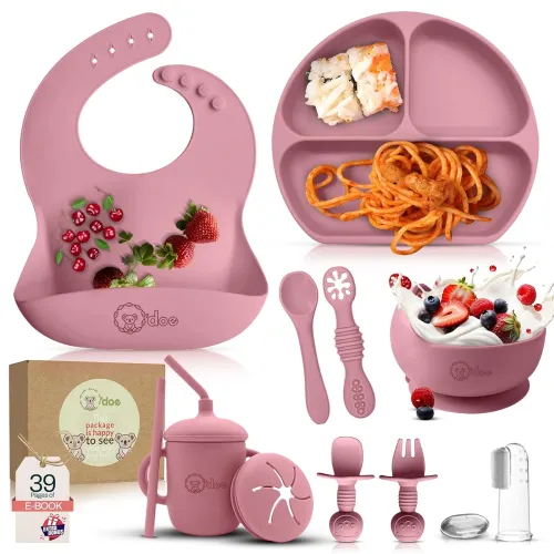 Image of O'doe 11-Piece Silicone Baby Feeding Set