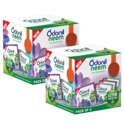 Odonil Bathroom & Toilet Air Freshener, Neem Mixed Fragrance Blocks - Jasmine, Lavender, Orchid, Rose, Long Lasting Frag