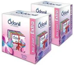 Odonil Lavender, Orchid, Jasmine, Rose Car Freshener Blocks Lavender Rose Sandal & Jasmine (4 x 50 g)