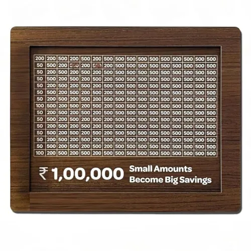 Image of OFFERZONE Wooden Money Saving Box