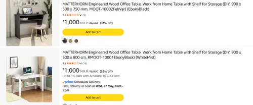 Image of Office Tables Up to 89% Discount