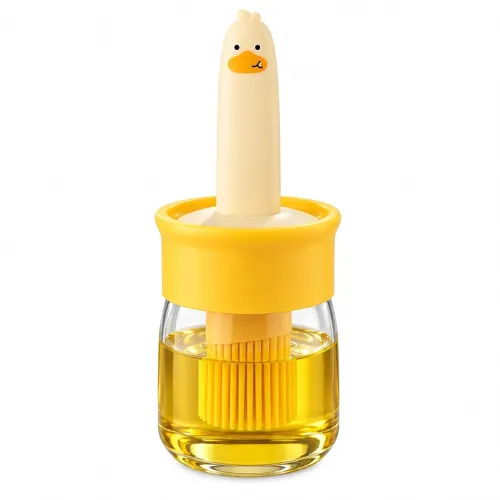 Image of Oil Dispenser Bottle with Silicone Basting Brush