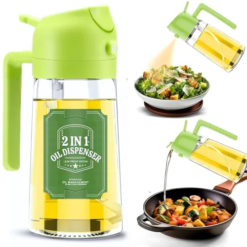 Image of Oil Spray Bottle 500 ml Kitchen Cooking Dispenser with Pouring Spout