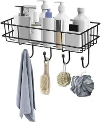 OITREX Self Adhesive Bathroom & Kitchen Rack with Hooks