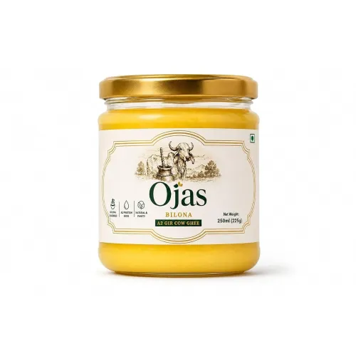 Image of OJAS BILONA A2 Gir Cow Ghee, Bilona Churned, 250 ml