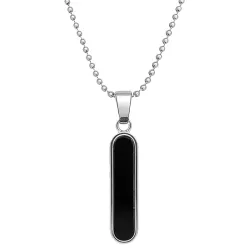 Okos Silver Bar Pendant with Chain