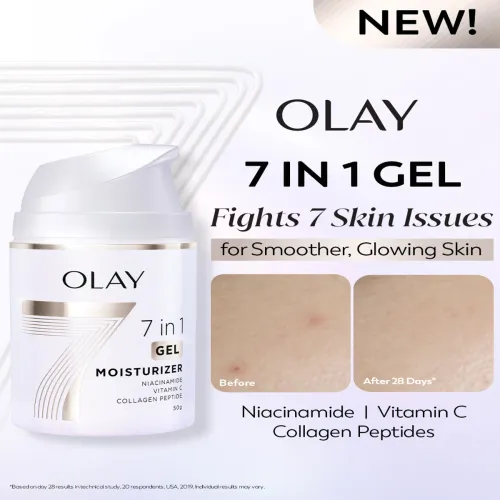 Image of Olay 7in1 Lightweight Gel Moisturizer with Niacinamide Vit C & Collagen Peptide - 50gOlay 7in1 Lightweight Gel Moisturiz