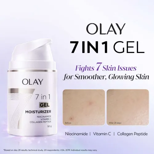 Image of OLAY 7in1 Ultra Light Gel, Fight 7 Signs of Aging with Niacinamide, Vit C, Collagen (50 g)