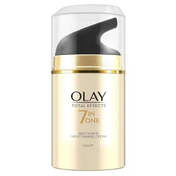 Olay Total Effects Night Cream |with Vitamin C, B5, Niacinamide, Green Tea |Fights 7 signs of ageing every night for glowing, hydrated and younger looking skin |Suitable for Normal, Dry, Oil...