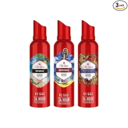 Old Spice Aerosol No Gas Deodorant Body Perfume for Men Combo(Original, Nomad & Lionpride), 140ml