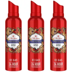 Old Spice Lionpride No Gas Deodorant Body Spray Perfume For Men, 140ml (Pack of 3)