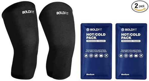 Image of oldfit Hot & Cold Ice Pack (Medium, Pack of 2) + Knee Support (M)