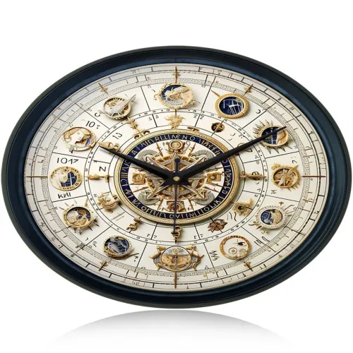 Image of OLIVE TREE Black & Black Embellished Wall Clock