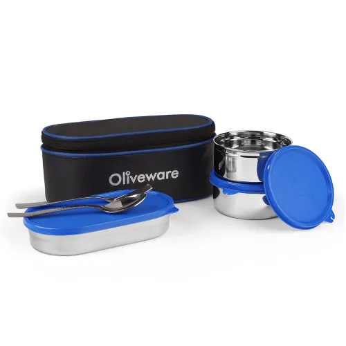 Image of Oliveware Sophia Lunch Box, Spoon & Fork