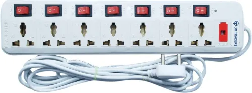 Image of Om Traders 7 Socket Power Strip Extension Cord 