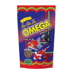 Omega Special Fish Food with Spirulina for Colour, Growth & Jelly Enhancer Floating Type Micro 1 mm Pellet 100 Gm,All Li