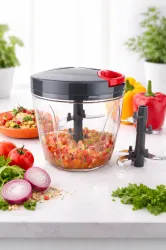 OMORTEX Heavy Duty 1000ML Unbrekable Vegetable Chopper & Cutter For Daily Use in Kitchen Vegetable & Fruit Chopper (1* C