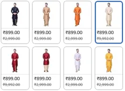 Om Shubh Mangalam Mens Dupion Silk Fancy Dhoti Kurta Set