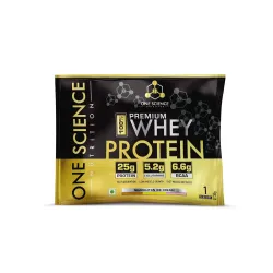 One Science Nutrition (OSN) Premium Whey Protein [Grass Fed Whey] - 25g Protein, 6.6g BCAA & 5.2 gms L-Glutamine | Refuels & Repairs Muscles (30gm Neapolitan Ice Cream)