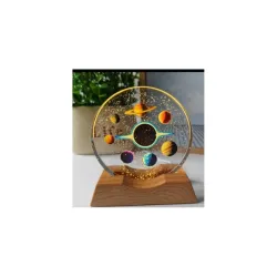 One94Store 3D Acrylic LED Night Light – Warm White & Space Design with Durable Plastic Base, Decorative Table Lamp for B