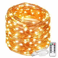 One94Store Fairy Lights 10M 100 LED USB Powered String Lights with 8 Modes