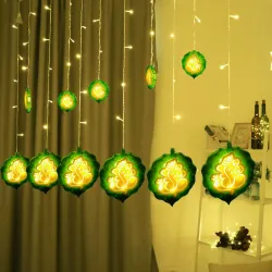 One94Store Ganesh LED Curtain String Lights (Warm White)