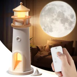 One94Store Lighthouse Lamp Galaxy Moon Projector Night Light