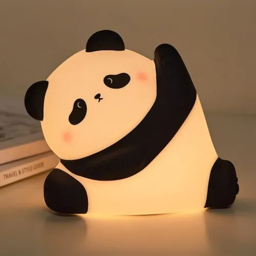 Image of One94Store Rechargeable Silicone Panda Night Light for Kids 