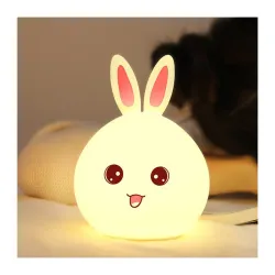 One94Store Silicone Rabbit Night Light – 7-Color LED, USB Rechargeable