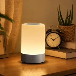 One94Store Touch Control LED Table Lamp – USB Rechargeable, Touch Control Night Light with 3-Color Dimmable Brightness for Bedroom, Living Room & Study