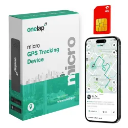 Onelap Micro GPS (with 4G SIM + Remote Engine Lock Compatible) - Wired Hidden GPS Tracker for Bike, Car, EV, Trucks | Live Location | Engine ON/Off Alerts | Anti Theft Alarm | 1 Year Android...