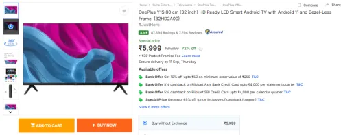 Image of OnePlus 32-inch Smart Android TV