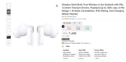 Oneplus Nord Buds True Wireless Earbuds