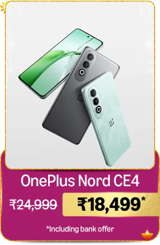 Image of OnePlus Nord CE4 Smartphone @ ₹18499 on Big Billion Day Sale