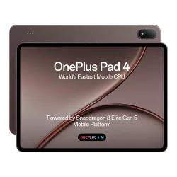 OnePlus Pad 4, Snapdragon® 8 Elite Gen 5 Platform, 33.53cm 13.2\' 3.4K Screen, 144Hz Adaptive, 8 Speakers, AI Powered, PC-Level Productivity, 13,380 mAh Battery, 8GB + 256GB, WiFi,Dune Glow